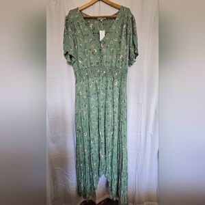 Baltic Born Green Puff Sleeve Sundress